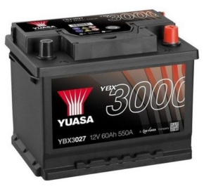 YUASA 62Ah 550A YBX3027 Akumuliatoriai